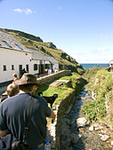 Tintagel Castle (Castel Dyntagell) visitor centre, North Cornwall Coast, England, UK,
